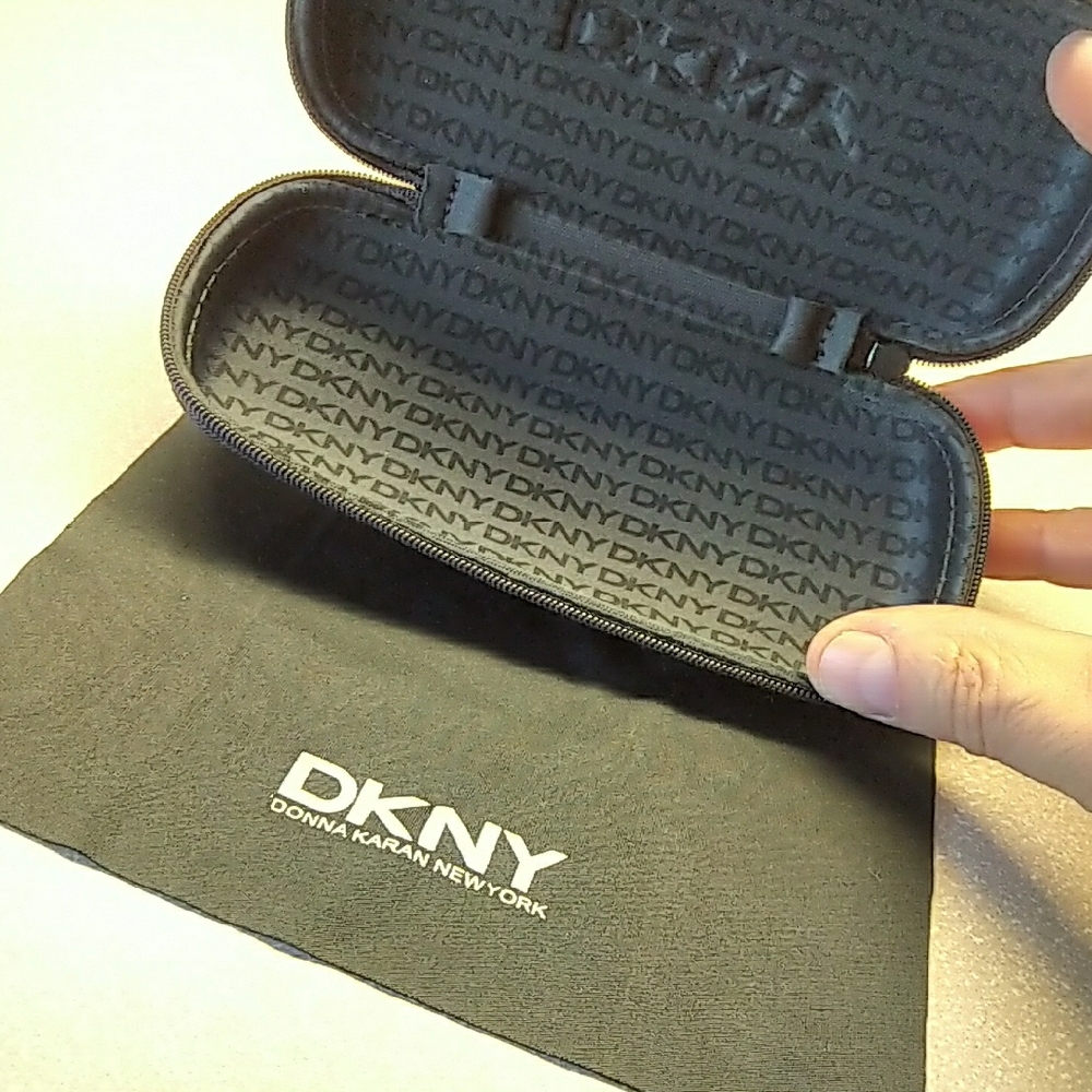 DKNY Black Leather Like Pouch